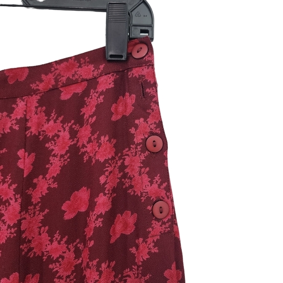 April Cornell Women's Floral Contrast Rayon Hem Skirt - M - Picture 3 of 5